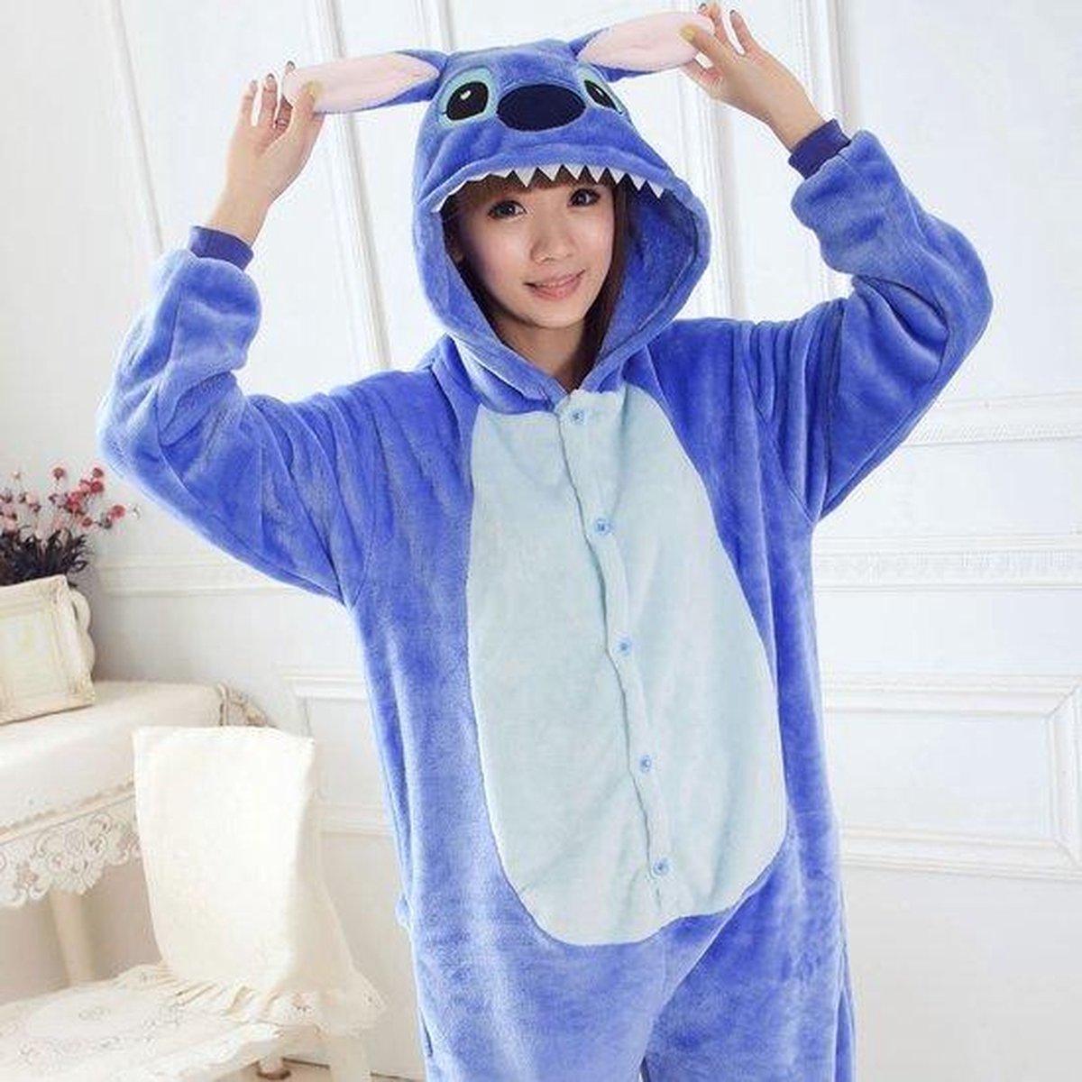 Stitch Onesie - Stitch Kigurumi - Halloween / Carnaval pak | Maat M - 158CM - 168CM | REBL